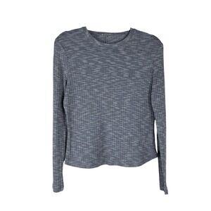 Free People Intimately‎ Free Long Sleeve Shirt Gray Size Large Boho Knit Top EUC